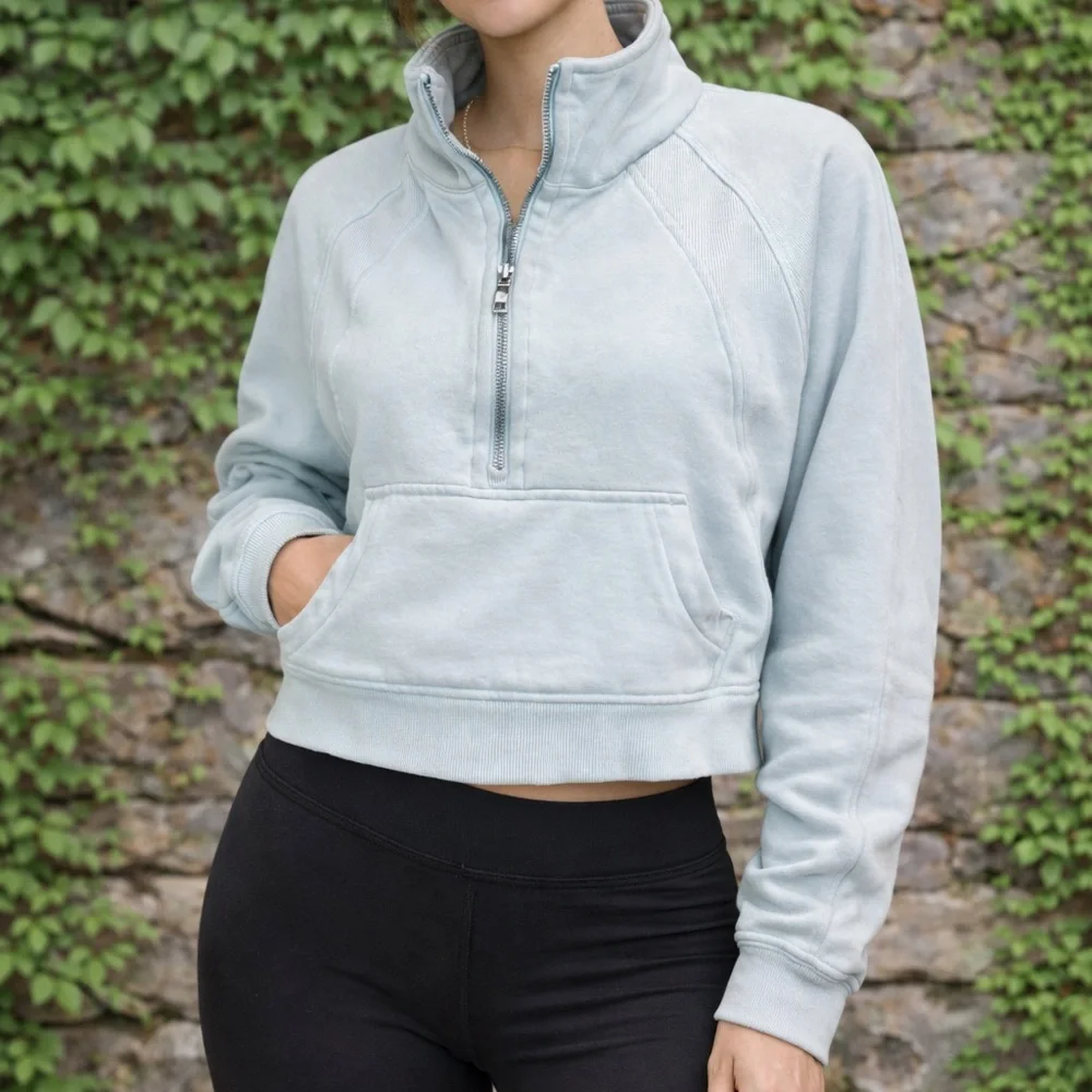LULULEMON Mint Cropped Sweatshirt, 8